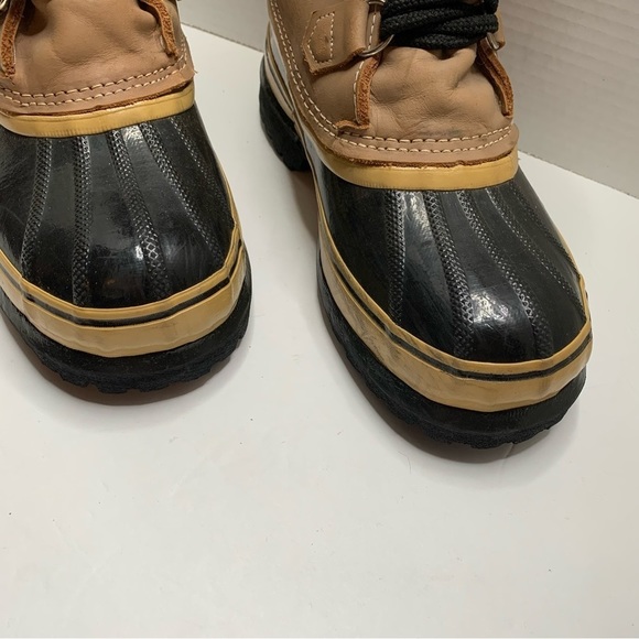 Sorel Caribou Boots Wool Lined Tan Winter Made in Canada Size 5 - Picture 8 of 11